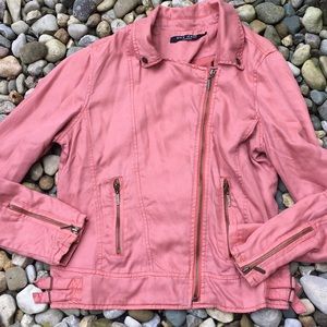 Max Jeans Peach Utility Jacket Medium